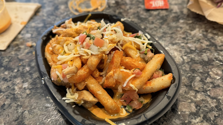 Closeup of the nacho fries